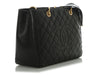 Chanel Black Quilted Caviar Grand Shopping Tote GST