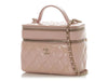 Chanel Pink Quilted Lambskin Double Vanity Cosmetic Case