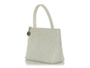 Chanel White Quilted Caviar Medallion Tote