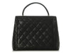 Chanel Vintage Jumbo Black Quilted Caviar Kelly
