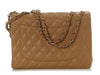 Chanel Vintage Jumbo Beige Quilted Caviar Classic Single Flap