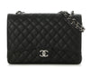 Chanel Maxi Black Quilted Caviar Classic Double Flap