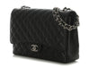 Chanel Maxi Black Quilted Caviar Classic Double Flap