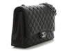 Chanel Maxi Black Quilted Caviar Classic Double Flap