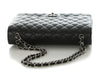 Chanel Maxi Black Quilted Caviar Classic Double Flap