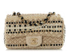 Chanel Mini Beige and Black Tweed Rectangular Flap