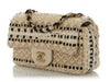 Chanel Mini Beige and Black Tweed Rectangular Flap