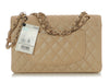Chanel Medium/Large Iridescent Beige Quilted Caviar Classic Double Flap