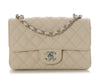 Chanel Mini Light Beige Quilted Caviar Classic