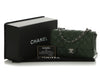 Chanel Mini Dark Green Quilted Caviar Classic