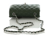 Chanel Mini Dark Green Quilted Caviar Classic