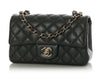 Chanel Mini Dark Gray Quilted Caviar Classic