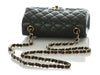 Chanel Mini Dark Gray Quilted Caviar Classic