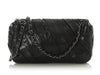 Chanel Black Glazed Calfskin Twisted Flap