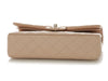 Classic Medium/Large Beige Quilted Caviar Classic Double Flap