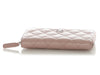 Chanel Medium Nude Pink Quilted Caviar Classic Zip Wallet