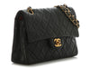 Chanel Vintage Small Black Quilted Lambskin Classic Double Flap