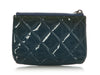 Chanel Blue Quilted Patent Coin Purse