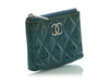 Chanel Blue Quilted Patent Coin Purse