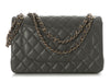 Chanel Jumbo Dark Gray Quilted Lambskin Classic Double Flap