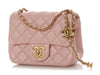 Chanel Mini Pink Quilted Lambskin Pearl Crush Square Classic