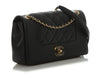 Chanel Medium Black Part-Quilted Calfskin Mademoiselle Flap
