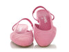 Chanel Pink Denim Slingback Flats