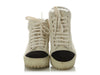 Chanel White Kid Suede and Shearling Lace-Up Boots