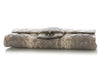 Chanel Beige Snake-Embossed Leather Clutch