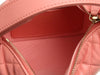Chanel Small Pink Quilted Caviar Hobo Clutch