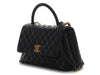 Chanel Small Black Quilted Caviar Coco Handle