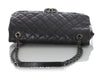 Chanel Jumbo Metallic Gray Quilted Caviar Easy Flow Flap