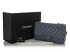 Chanel Jumbo Blue/Gray Quilted Lambskin Classic Double Flap