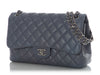 Chanel Jumbo Blue/Gray Quilted Lambskin Classic Double Flap
