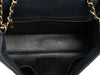 Chanel Medium Navy and Black Quilted Caviar CC Filigree Flap