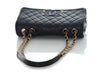 Chanel Medium Navy and Black Quilted Caviar CC Filigree Flap