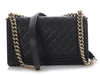 Chanel Medium Black Quilted Lambskin Boy Bag