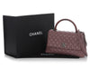 Chanel Small Deep Mauve Quilted Caviar and Lizard Coco Handle