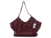 Chanel Maxi Burgundy Quilted Calfskin Shopping Bag