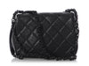 Chanel Mini Black Quilted Shiny Caviar Incognito Flap