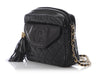 Chanel Vintage Black Quilted Lambskin Tassel Camera Bag