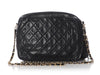 Chanel Vintage Black Quilted Lambskin Tassel Camera Bag