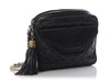 Chanel Vintage Black Quilted Lambskin Tassel Camera Bag