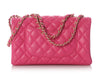 Chanel Fuchsia Quilted Lambskin Madame Flap