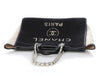 Chanel Black and White Wool Deauville Tote GM