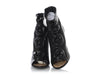 Chanel Black Lambskin Camellia Wedge Booties