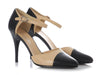 Chanel Beige and Black Pumps