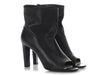 Chanel Black Pearl Heel Open-Toe Booties