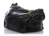 Chanel XL Black Vinyl Rock and Chain Flap