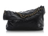 Chanel XL Black Vinyl Rock and Chain Flap